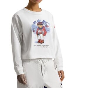 Polo Ralph Lauren Team USA Polo Bear Long Sleeve Graphic T-Shirt NWT Sz L